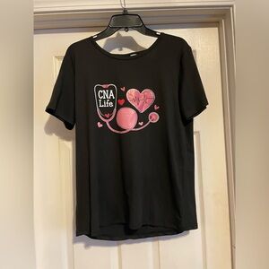 Black CNA Life women’s Large Shirt New